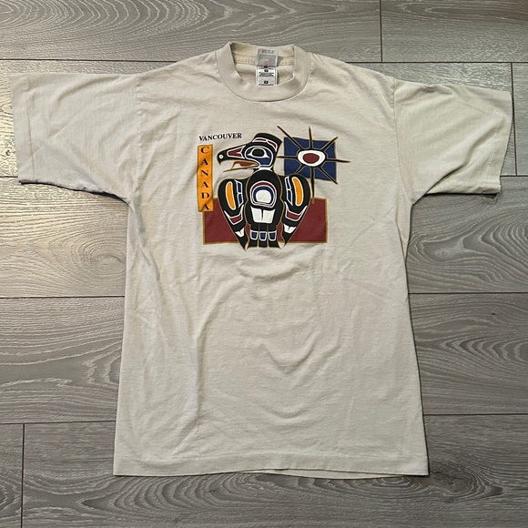 Vintage Vancouver Single Stitch Totem Design Tee - Picture 1 of 4
